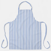 Sky Blue Stripe Pattern Apron Schort (Voorkant)
