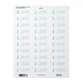 Sky Blue Tassel Afstuderen retouradres Etiket (Full Sheet)