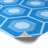 Sky Blue Tiled Hex Poster (Hoek)