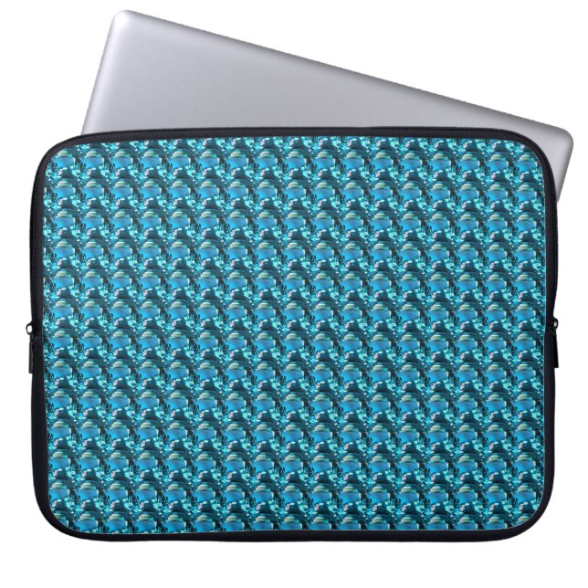 Sky Blue Topaz Kussen Edelsteen Laptop Sleeve (Voorkant)