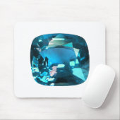 Sky Blue Topaz Kussen Edelsteen Muismat (Met muis)