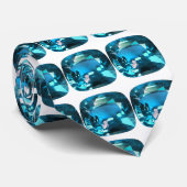 Sky Blue Topaz Kussen Edelsteen Stropdas (Opgerold)