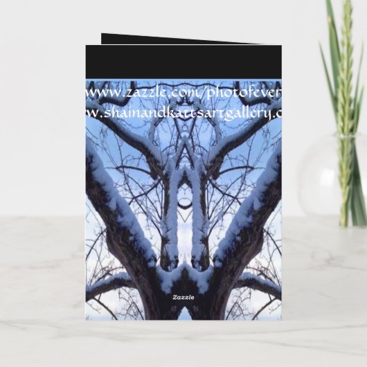 Sky Blue Tree-ontwerpkaart Kaart (Achterkant)