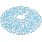 Sky Blue Triangles Snowflake Pattern Kerstboom Rok (Gekanteld)