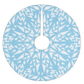 Sky Blue Triangles Snowflake Pattern Kerstboom Rok (Voorkant)