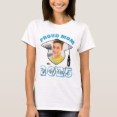 Sky Blue Trotse moeder van een Afstuderen foto T-shirt (Voorkant)