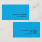 Sky Blue Unique Trendy Professional Minimalist Visitekaartje (Voorkant / Achterkant)