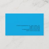 Sky Blue Unique Trendy Professional Minimalist Visitekaartje (Achterkant)