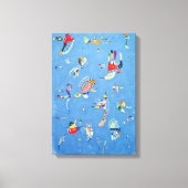 Sky Blue van Wassily Kandinsky Canvas Afdruk (Voorkant)