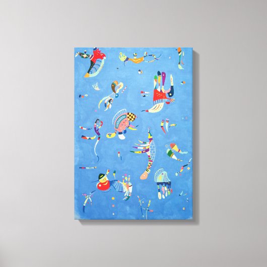 Sky Blue van Wassily Kandinsky Canvas Afdruk (Voorkant)