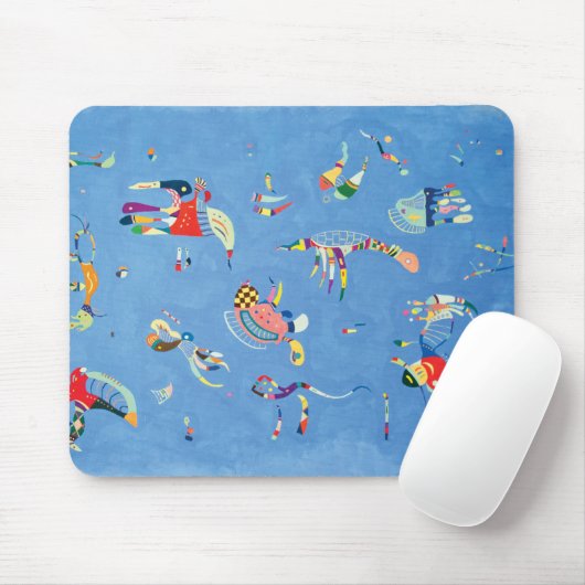 Sky Blue van Wassily Kandinsky Muismat (Met muis)