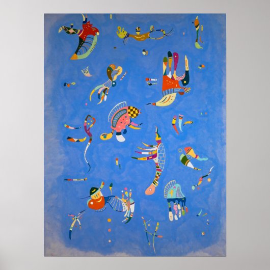 Sky Blue van Wassily Kandinsky Poster (Voorkant)