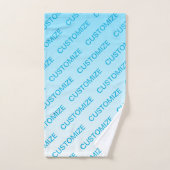 Sky Blue (veranderlijke kleur!) Ombre & Tekstpatro Bad Handdoek (Handdoek)