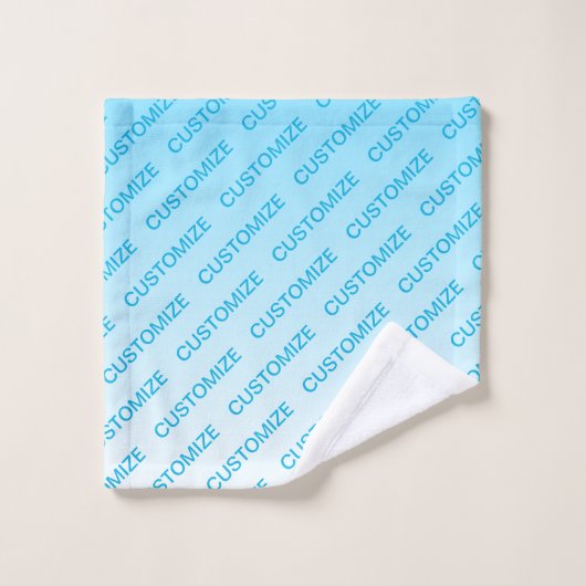 Sky Blue (veranderlijke kleur!) Ombre & Tekstpatro Bad Handdoek (Wasdoekje)