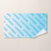 Sky Blue (veranderlijke kleur!) Ombre & Tekstpatro Bad Handdoek (Handdoek)