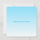 Sky Blue (veranderlijke kleur!) Ombre & Tekstpatro Notitiekaartje (Achterkant)