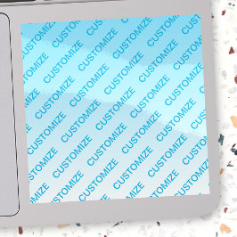 Sky Blue (veranderlijke kleur!) Ombre & Tekstpatro Sticker
