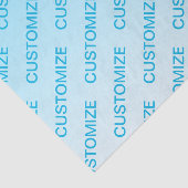 Sky Blue (veranderlijke kleur!) Ombre & Tekstpatro Tissuepapier (Detail)