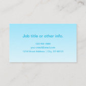 Sky Blue (veranderlijke kleur!) Ombre & Tekstpatro Visitekaartje (Achterkant)