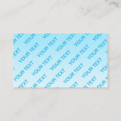 Sky Blue (veranderlijke kleur!) Ombre & Tekstpatro Visitekaartje (Voorkant)