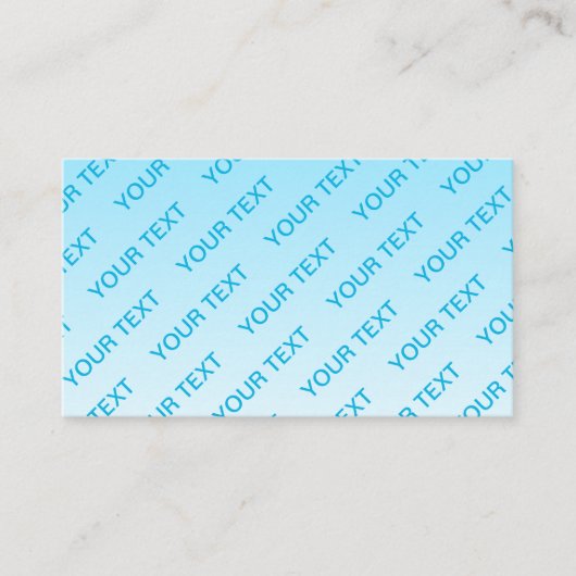 Sky Blue (veranderlijke kleur!) Ombre & Tekstpatro Visitekaartje (Voorkant)