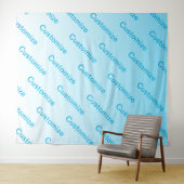 Sky Blue (veranderlijke kleur!) Ombre & Tekstpatro Wandkleed (In Situ (horizontaal))