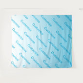 Sky Blue (veranderlijke kleur!) Ombre & Tekstpatro Wandkleed (Voorkant (horizontaal))