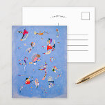 Sky Blue | Wassily Kandinsky Briefkaart<br><div class="desc">"Bleu De Ciel" (hemelsblauw), geschilderd in 1940 door Wassily Kandinsky, is een betoverende compositie van zwevende biomorfe vormen tegen een serene blauwe achtergrond. Dit abstracte meesterwerk weerspiegelt Kandinsky’s latere artistieke ontwikkeling, waarbij hij surrealisme en geometrische abstractie vermengde om een droomachtige sfeer te creëer. De delicate vormen, die lijken op hemels...</div>