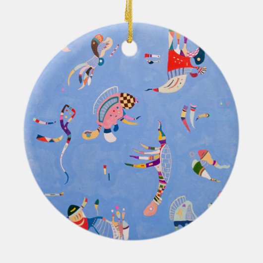 Sky Blue | Wassily Kandinsky Keramisch Ornament (Achterkant)