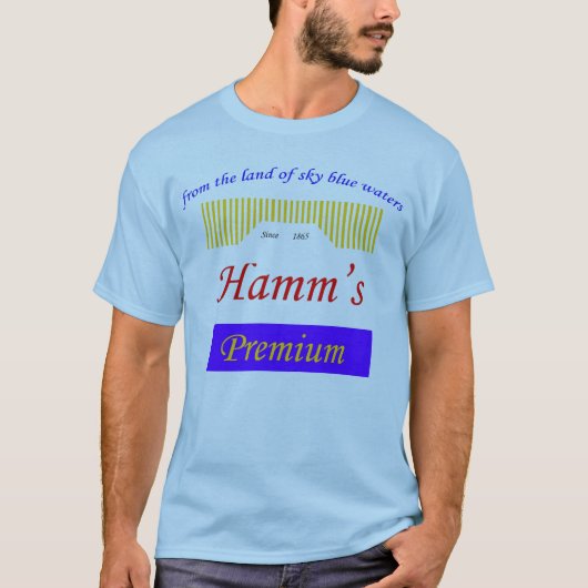 sky blue waters, Hamms logo T-shirt (Voorkant)