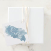 Sky Blue Waterverf Baby shower Dank u Bedankjes Labels (In situ)