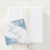 Sky Blue Waterverf Baby shower Dank u Bedankjes Labels (In situ)