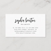 Sky Blue Waterverf Brow Services Visitekaartje (Achterkant)