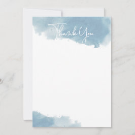 Sky Blue Waterverf Dank u kaarten