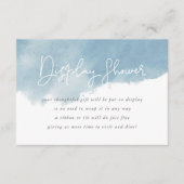 Sky Blue Waterverf Display Douche Geen cadeauverpa Informatiekaartje (Voorkant)