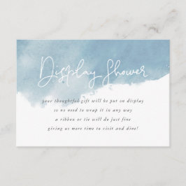 Sky Blue Waterverf Display Douche Geen cadeauverpa Informatiekaartje