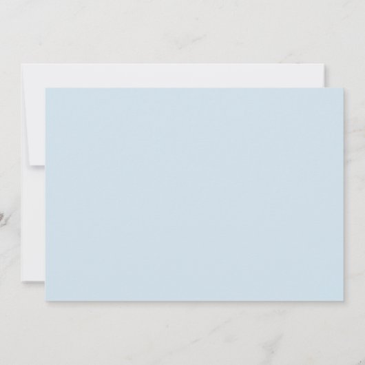 Sky Blue Waterverf Floral-bevestiging Kaart (Achterkant)