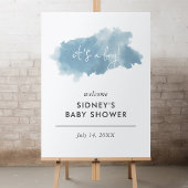 Sky Blue Waterverf Het is een Boy Baby shower Welk Poster