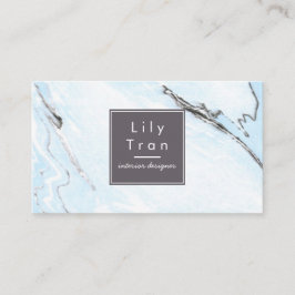 Sky Blue Waterverf Marble Visitekaartje