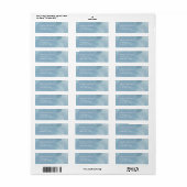 Sky Blue Waterverf retouradres Etiket (Full Sheet)