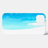 Sky blue waterverf swish Case-Mate iPhone case (Achterkant (horizontaal))
