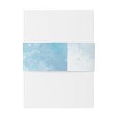 Sky Blue Waterverf Wash Uitnodigingen Wikkel (Achterkant Voorbeeld)