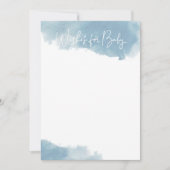 Sky Blue Waterverf Wensen voor Baby Note Cards Bedankkaart (Voorkant)