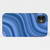 Sky Blue Wavy Stripes Pattern Case-Mate iPhone Case (Achterkant (horizontaal))
