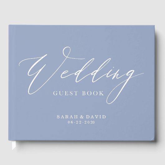 Sky Blue Wedding Gastboek Gastenboek (Voorkant)