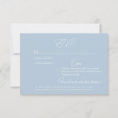 Sky Blue Wedding RSVP Kaart (Voorkant)