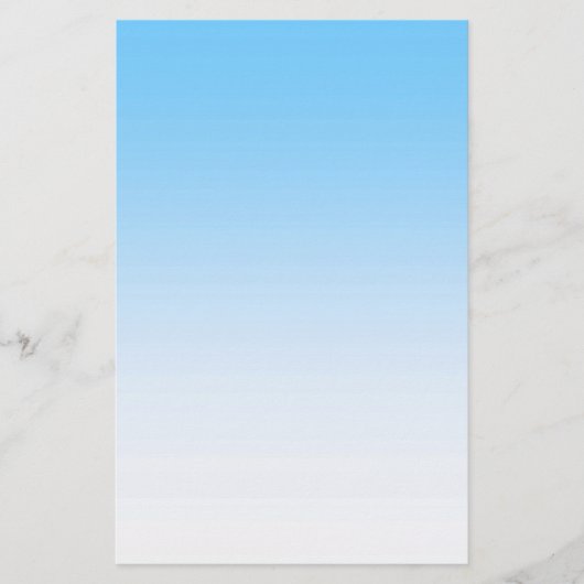 Sky Blue White Ombre Briefpapier (Voorkant)