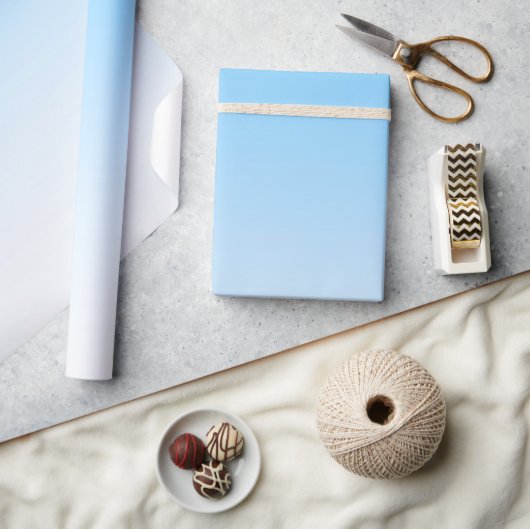 Sky Blue White Ombre Cadeaupapier (Crafts)