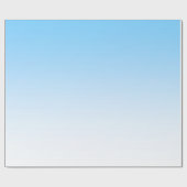 Sky Blue White Ombre Cadeaupapier (Vlak)