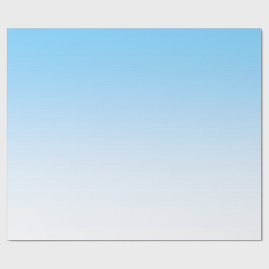 Sky Blue White Ombre Cadeaupapier (Vlak)